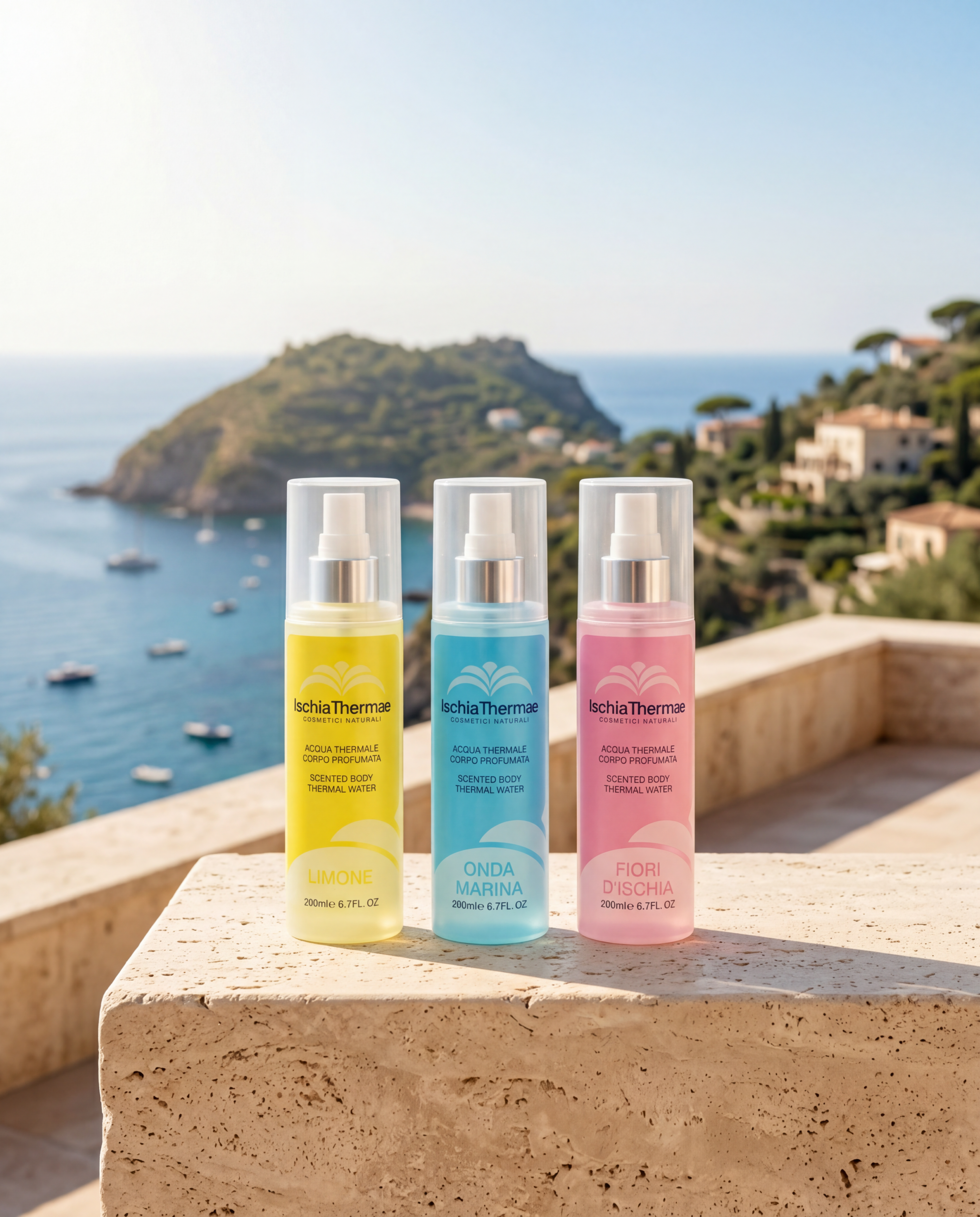 Acque Corpo Profumate Ischia Thermae - Limone, Onda Marina, Fiori d'Ischia